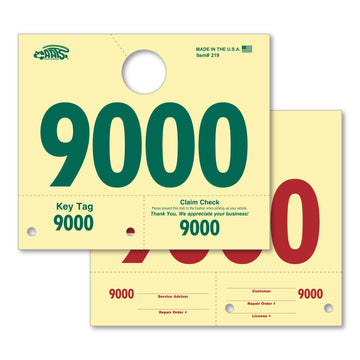 Service Dispatch Number/Hang Tag - RL-78 9000-9999